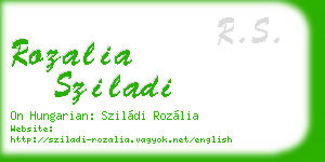 rozalia sziladi business card